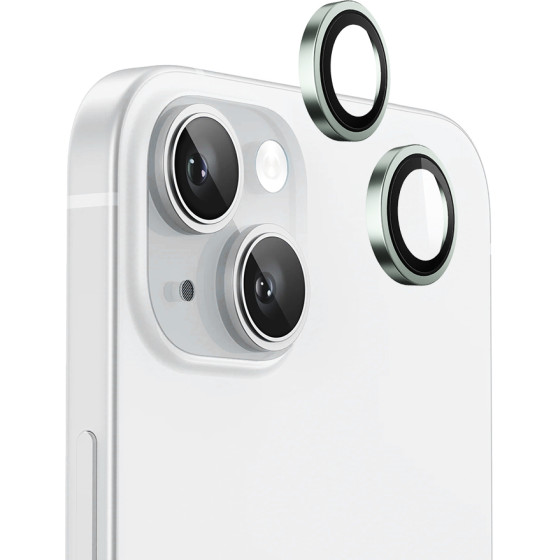 Blueo - Original Metal Frame Lens Protector (2 pack) - iPhone 15 / iPhone 15 Plus - Green