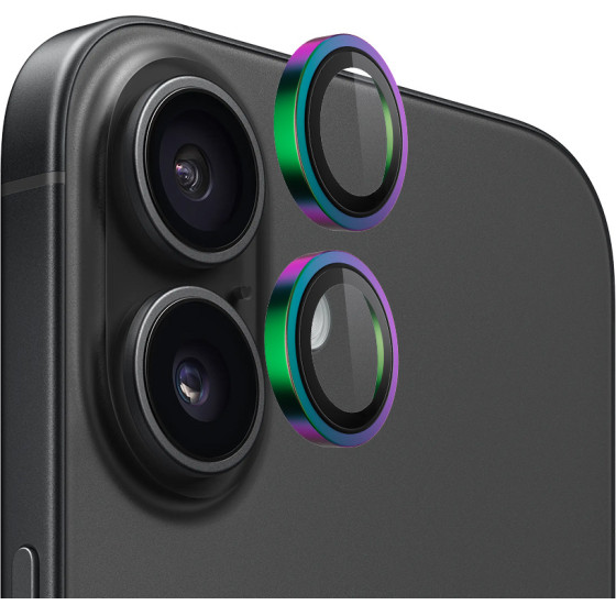 Blueo - Original Metal Frame Lens Protector (2 pack) - iPhone 16 / iPhone 16 Plus - Colorful