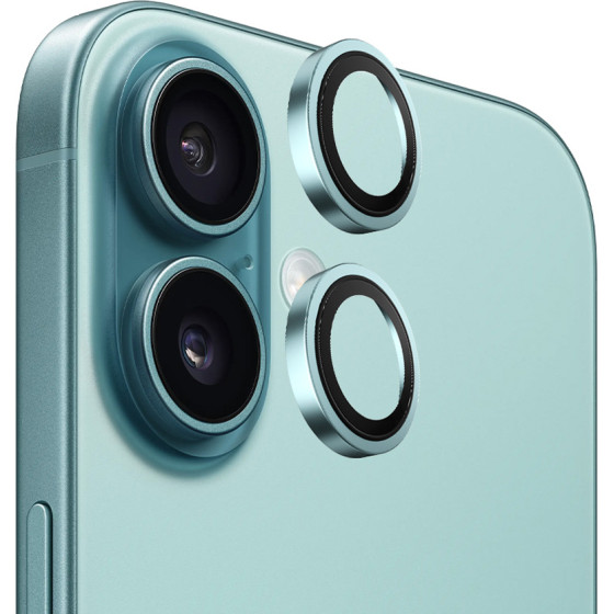 Blueo - Original Metal Frame Lens Protector (2 pack) - iPhone 16 / iPhone 16 Plus - Green