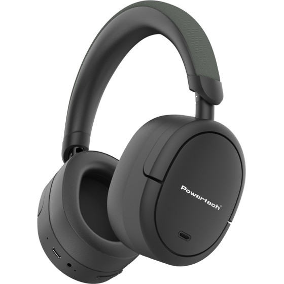 Powertech Headphones ��������� & ��������, Anc & ENC, 40mm, 300mAh, ����� - (PT-1462)
