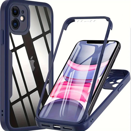 Techsuit - Colorverse 360 Series + Screen Protector - Iphone 11 - Blue
