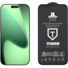 Idol 1991 Tempered Glass Iphone 17 6.3'' 9H 0.25mm Titanium Semi Curved Full Glue BLACK