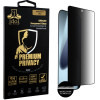 Idol 1991 Tempered Glass Iphone 17 Pro 6.3'' 9H 0.25mm Premium Privacy Antispy Semi Curved Full Glue BLACK