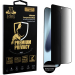 Idol 1991 Tempered Glass Iphone 17 Pro 6.3'' 9H 0.25mm Premium Privacy Antispy Semi Curved Full Glue BLACK