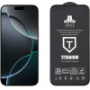 Idol 1991 Tempered Glass Iphone 17 Pro 6.3'' 9H 0.25mm Titanium Semi Curved Full Glue BLACK