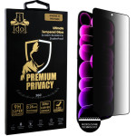 Idol 1991 Tempered Glass Iphone 17 Pro Max 6.9'' 9H 0.25mm Premium Privacy Antispy Semi Curved Full Glue BLACK
