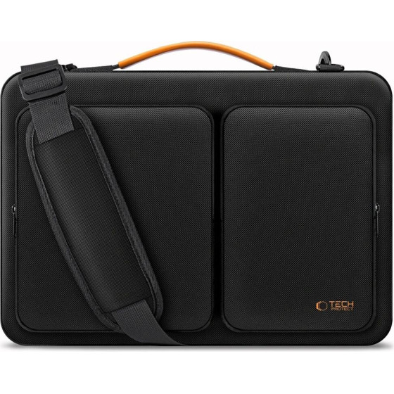 Tech-Protect Defender Bag For Laptop 13-14 - Black And Orange - (28290-0)