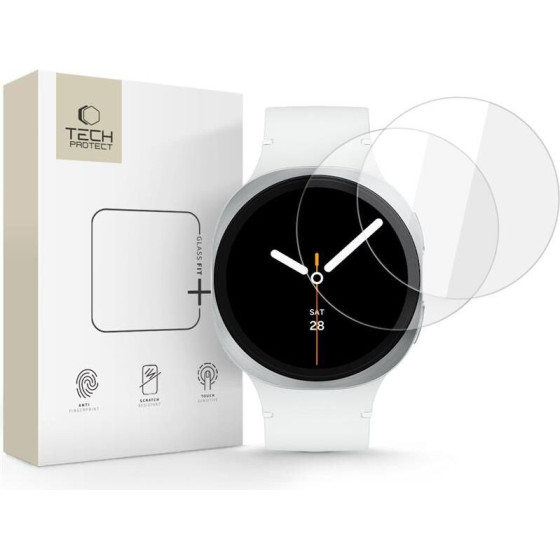 Tech-Protect Glass Fit+ 2-Pack Tempered Glass For Samsung Galaxy Watch 8 40mm - Transparent - (28233-0)