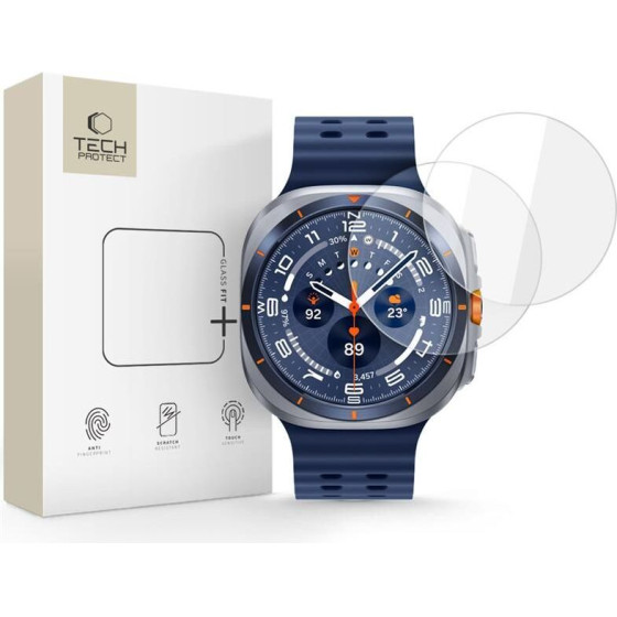 Tech-Protect Glass Fit+ 2-Pack Tempered Glass For Samsung Galaxy Watch Ultra 47 Mm - Transparent - (28446-0)