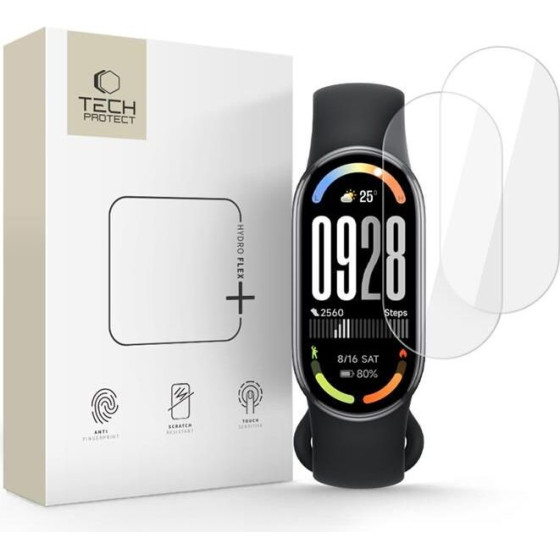 Tech-Protect Gydro Flex+ Hydrogel Film 2-Pack For Xiaomi Smart Band 8 / 9 / 10 / Nfc - Transparent - (28212-0)