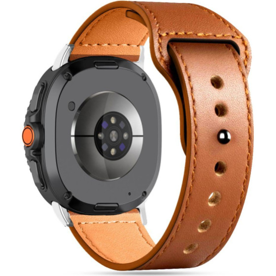 Tech-Protect Leatherfit Strap For Samsung Galaxy Watch 40/44/46 Mm - Brown - (28472-0)