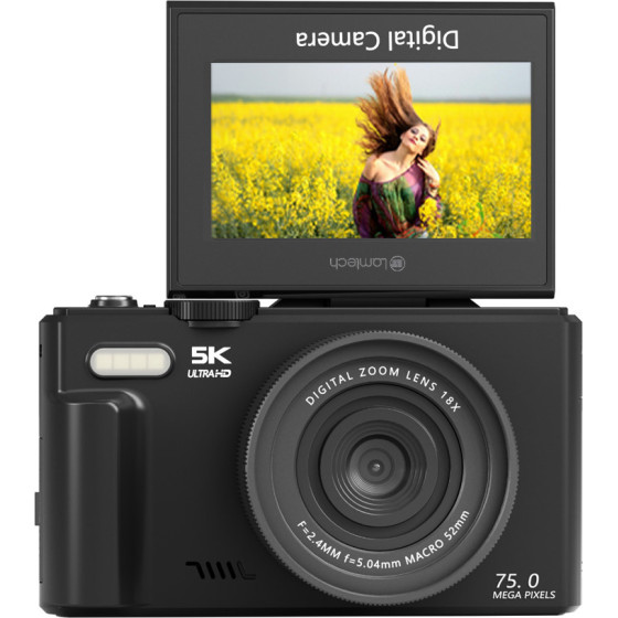Lamtech 5K Flip Digital Camera Wifi Black - (LAM980756)
