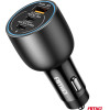 AMiO ��������� �������� 12/24V �� 3 ����� 2xUSB-C/1xUSB-A 95W 5V/3A ������� �������� ���������/������ ���� - 1 ���. - (04371)