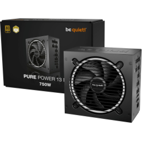 Bequiet Psu Pure Power 13M 750W Gold CERTIFIED, Modular CABLES, Excepionally QUIET, 12CM FAN, 10YW. - (BP026EU)