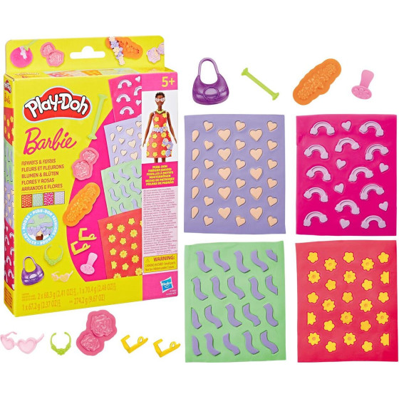Hasbro Play-Doh: Fashion - Barbie Designer Patterns Packs Flowers And Florals (G1363)
