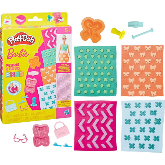 Hasbro Play-Doh: Fashion - Barbie Designer Patterns Packs Pearls And Bows (G1365)