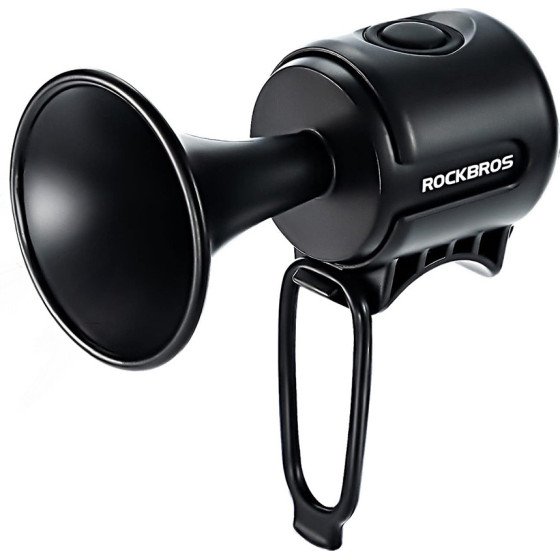 Rockbros 34210002001 Electronic Bicycle Bell - Black 5907769314322 - (Rockbros-34210002001)