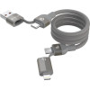 Devia ������� �������� Usb 2.0 4in1 Woven Magnetic EC655 Usb A & Usb C �� Usb C & Lightning Pd 27W+60W 1.5m Ultra 2 ������� - (120822, EC655)