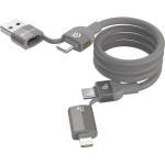 Devia ������� �������� Usb 2.0 4in1 Woven Magnetic EC655 Usb A & Usb C �� Usb C & Lightning Pd 27W+60W 1.5m Ultra 2 ������� - (120822, EC655)