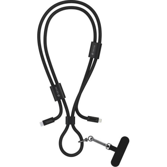 Devia ������� �������� Usb 2.0 Woven Adjustable Lanyard EC429 Usb C �� Lightning Pd 27W 1.6m Cable Pro5 ����� - (124981, EC429)