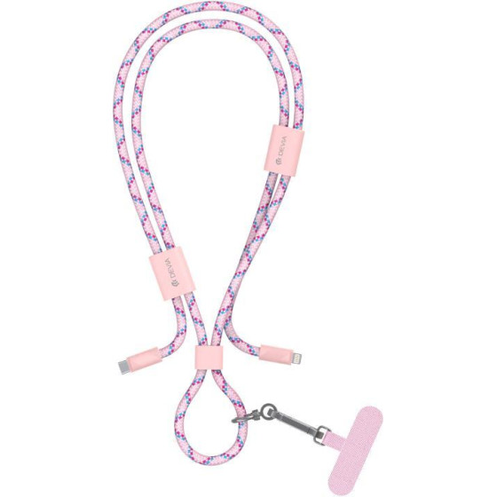 Devia ������� �������� Usb 2.0 Woven Adjustable Lanyard EC429 Usb C �� Lightning Pd 27W 1.6m Cable Pro5 ��� - (124998, EC429)