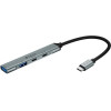 Devia Hub Usb C EC707 4 �� 1 2xUsb A & 2xUsb C Lite1 ���� - (129412, EC707)