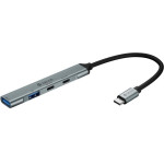 Devia Hub Usb C EC707 4 �� 1 2xUsb A & 2xUsb C Lite1 ���� - (129412, EC707)