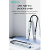 Devia Hub Usb C EC707 4 �� 1 2xUsb A & 2xUsb C Lite1 ���� - (129412, EC707)