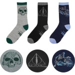 Cinereplicas Movies: Harry Potter - Deathly Hallows Socks (Set Of 3) (CR1605)