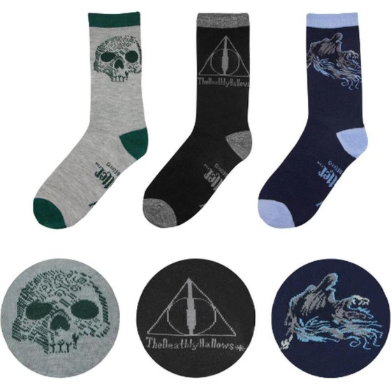 Cinereplicas Movies: Harry Potter - Deathly Hallows Socks (Set Of 3) (CR1605)