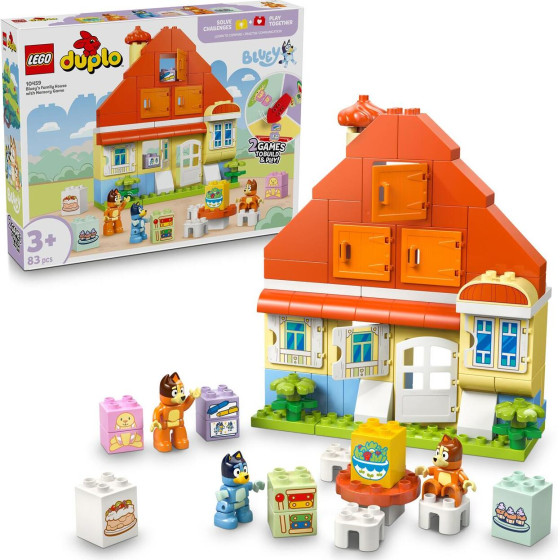 Lego Duplo Bluey: Blueys Family House With Memory Game (10459)