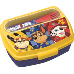 Stor: Paw Patrol Boy Rescue Pups - Funny Sandwich Box With Cutlery (81609)