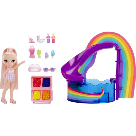 MGA Rainbow High: Littles Pool Day with Blush - Blush Parker Playset (522249)