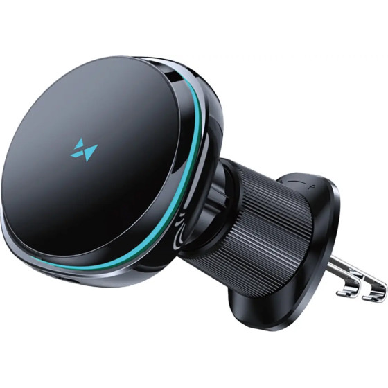 Wozinsky Car Holder With Qi/Magsafe 15W Inductive Charger For Ventilation Grill With Fan - Black 5907769372513 - (WCT5-Q6S2Y)