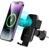 Wozinsky Clamp Car Holder With 15W Inductive Charger For Phone On The Air Vent - Black 5907769372537 - (WEDZ-3Y8S)