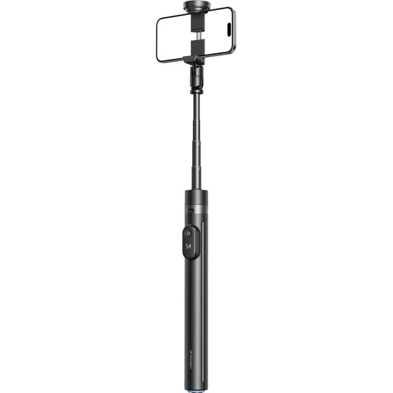 Wozinsky Selfie Stick With Automatically Extendable legs, Tripod function, 1.7m - Black - (WRZP1)