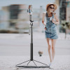 Wozinsky Selfie Stick With Tripod Function With 360� Ai Auto Face Tracking Gesture Control - Black - (WST-360YS)