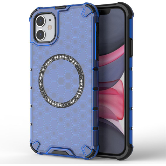 Techsuit - Honeycomb Shield Magsafe - Iphone 11 - Blue