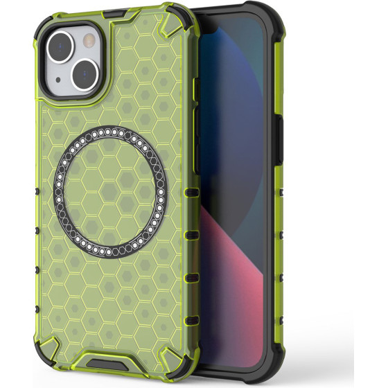 Techsuit - Honeycomb Shield Magsafe - Iphone 13 - Lime Green