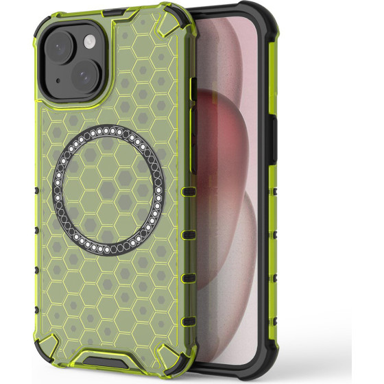 Techsuit - Honeycomb Shield Magsafe - Iphone 14 - Lime Green