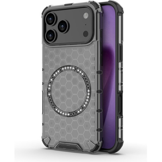 Techsuit - Honeycomb Shield Magsafe - Iphone 17 Pro - Black