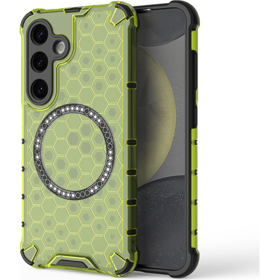 Techsuit - Honeycomb Shield Magsafe - Samsung Galaxy S25 - Lime Green