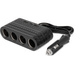 AMiO ���������� �������� 12/24V 120W ������ - 4 ������ - 2xUSB-A + 1xUSB-C - ������� 80cm - 1 ���. - (04367)