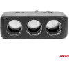 AMiO ���������� �������� 12/24V 120W ������/3 ������/1xUSB-A+1xUSB-C Qc 4.0 ������� ��������/������� 80cm - 1 ���. - (04365)