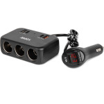 AMiO ���������� �������� 12/24V 120W �������� ������/3 ������/2xUSB-A + 1xUSB-C Qc 4.0 �� ������� 80cm - 1 ���. - (04366)