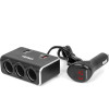 AMiO ���������� �������� 12/24V 120W �������� ������/3 ������/2xUSB-A Qc 3.0 �� ������� 80cm - 1 ���. - (04364)