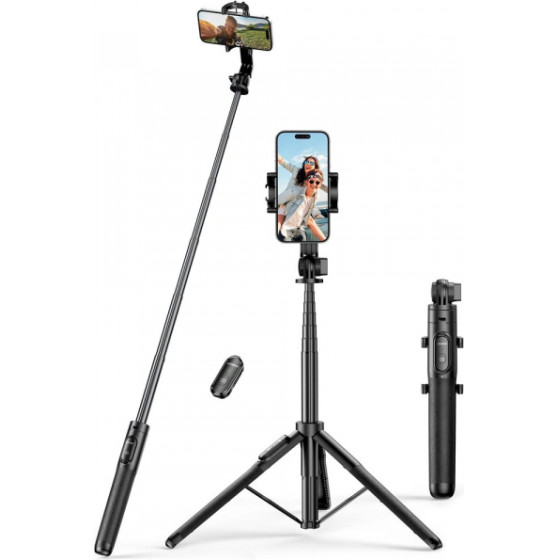 Ugreen Selfie Stick / Telescopic Pole With Stand And Bluetooth Remote Control 1.5m LP586 - Black 6941876210626 - (15062-ugreen)