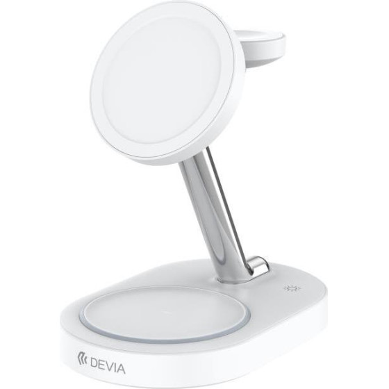 Devia ��������� ��������� - ���� �� �������� 3in1 Y302 15W ��� Apple Airpods, Iphone & Iwatch Extreme Speed ����� - (111844, Y302)