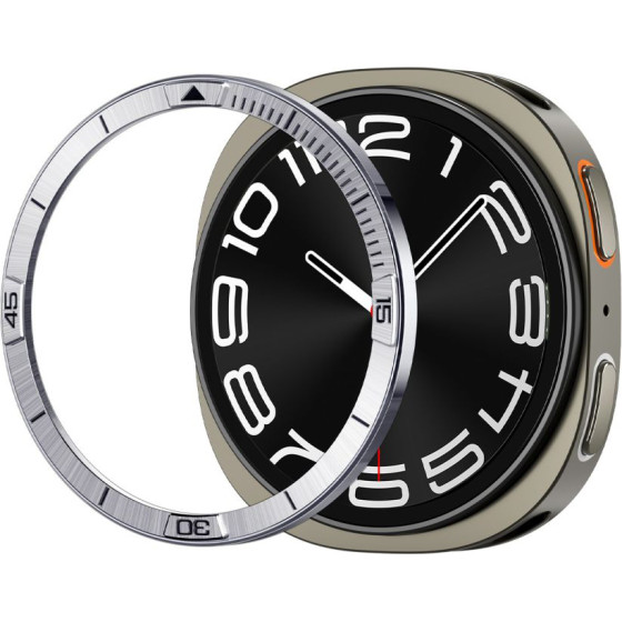 Spigen Bezel Tune Pilot - Case / Protective Ring For Samsung Galaxy Watch 8 44 Mm (Silver) - (ACS10009)