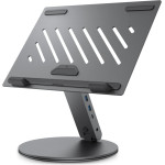 Spigen LD204H Laptop Stand Hub - Laptop Stand With 6-in-1 Hub (Space Grey) - (AMP08885)